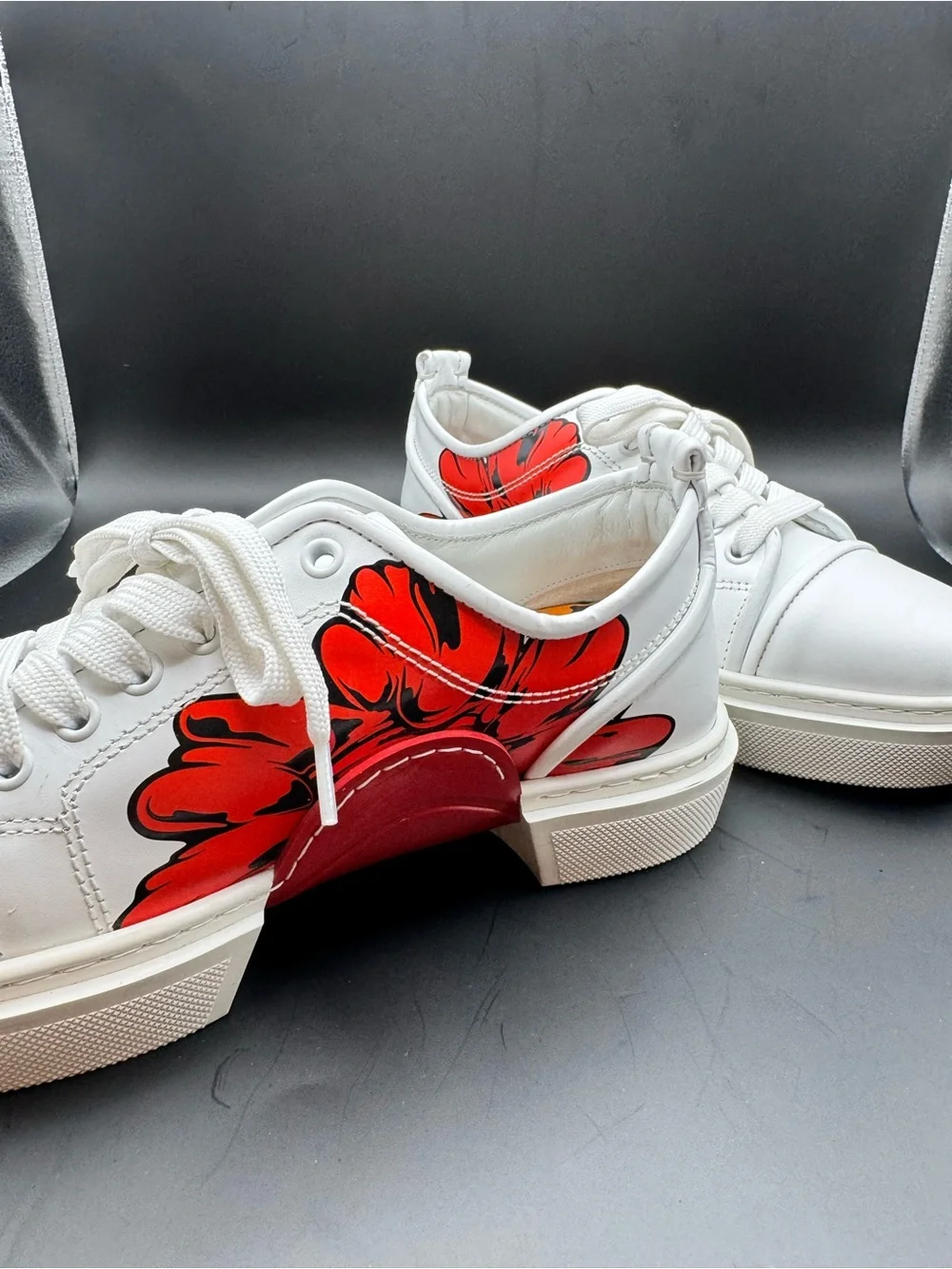 Christian Louboutin Adolon Donna Shun Sudo Button Flower Sneakers EU 39